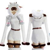 Official Pokémon Wooloo Cute Plush Home Cosplay Onesie Jumpsuit for Women - Halloweez